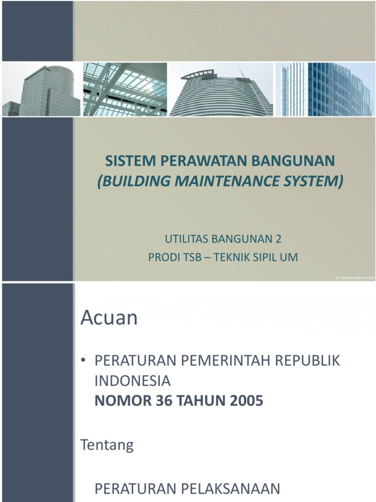 Building Maintenance | PDF | Griya & Taman | Teknologi & Rekayasa