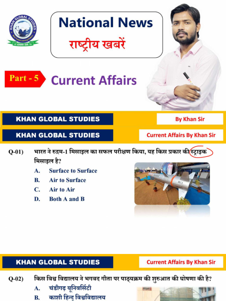 Khan Sir Current Affairs 2025 | PDF