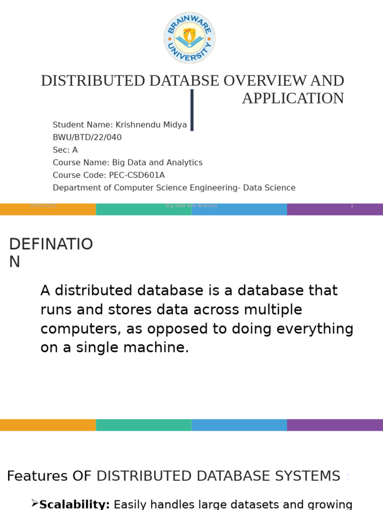 Overview of Distributed Databases | PDF