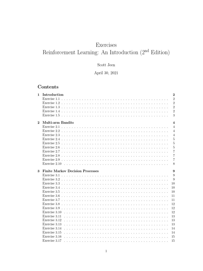 RL Exercises Solution | PDF | Bias Of An Estimator | Estimator