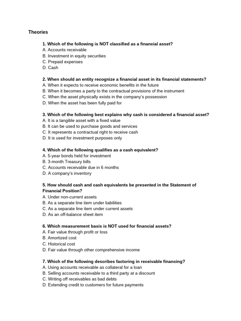 Financial Assets: Recognition and Measurement | PDF | Historical Cost ...