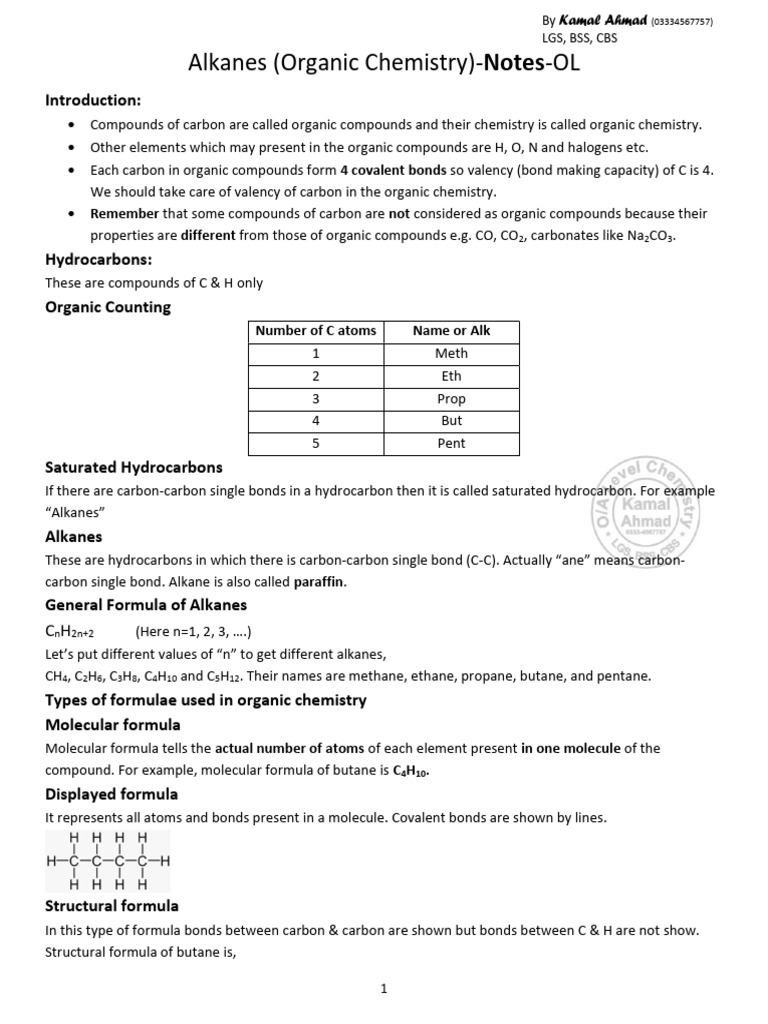Alkanes Overview: Properties & Reactions | PDF | Alkane | Petroleum