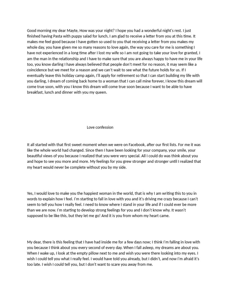 Love Confession | PDF | Love