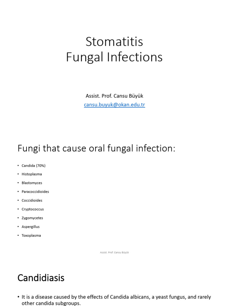 Oral Fungal Infections Overview | PDF | Candida (Fungus) | Candidiasis