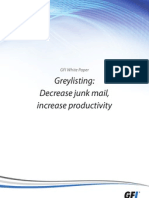 Greylisting: Decrease Junk Mail, Increase Productivity: GFI White Paper