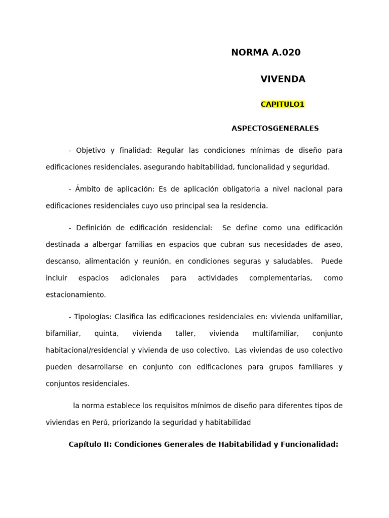 Norma A.020: Diseño de Viviendas en Perú | PDF | edificio | Barrio ...