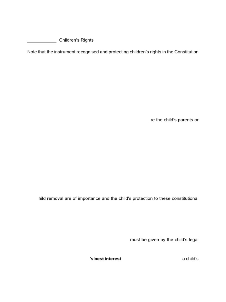 Parental Rights and Children's Protections | PDF | Mother | Parent