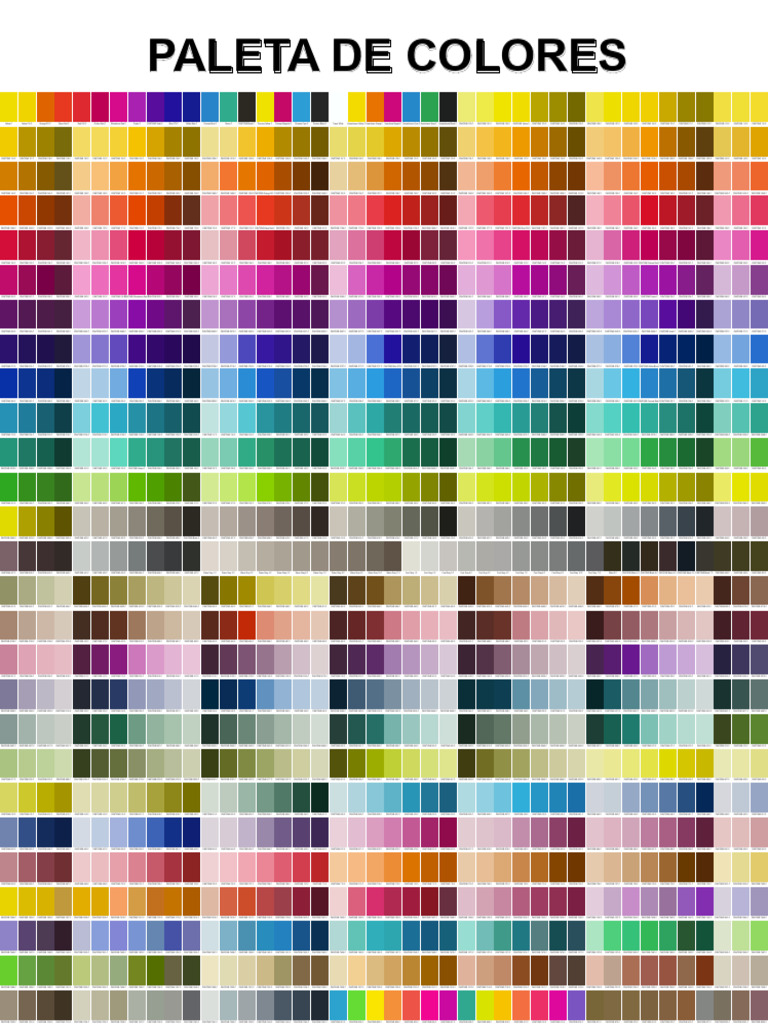 Pantone Paleta Cmyk | PDF | Diseño gráfico | Arco iris, image size:768x1024