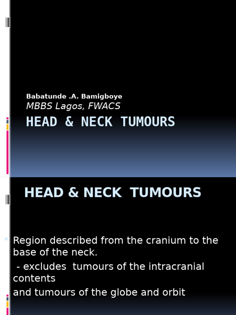 Head and Neck Tumours - 21-03-2014 | PDF | Head And Neck Cancer ...
