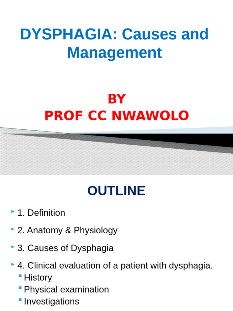 Dysphagia: Causes and Treatment Guide | PDF | Esophagus
