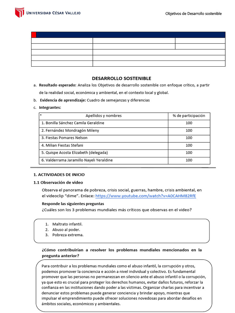 Formación Humanística y ODS 2024 | PDF | Sustentabilidad | Desarrollo ...