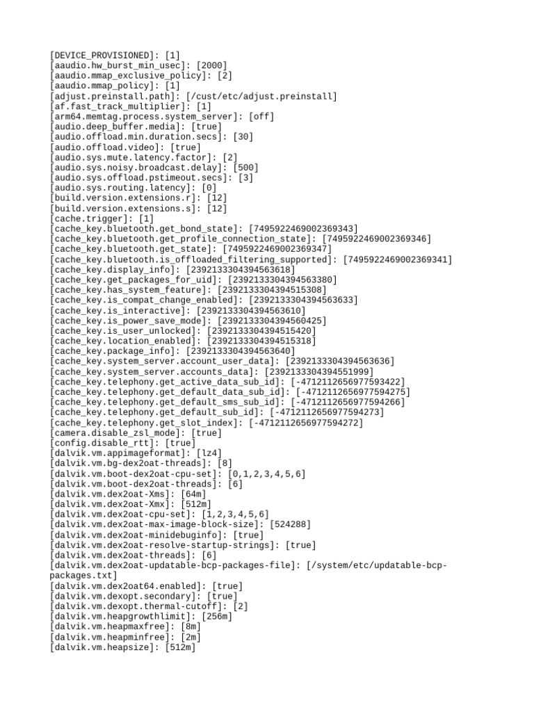 Android System Configuration Settings | PDF | Computer Engineering ...