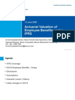 Actuarial Valuation of Employee Benefits Under Ifrs: 12 June 2009