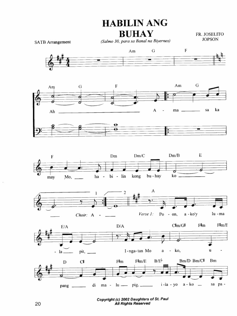 Ama Sa Kamay Mo Habilin Kong Buhay Ko | PDF