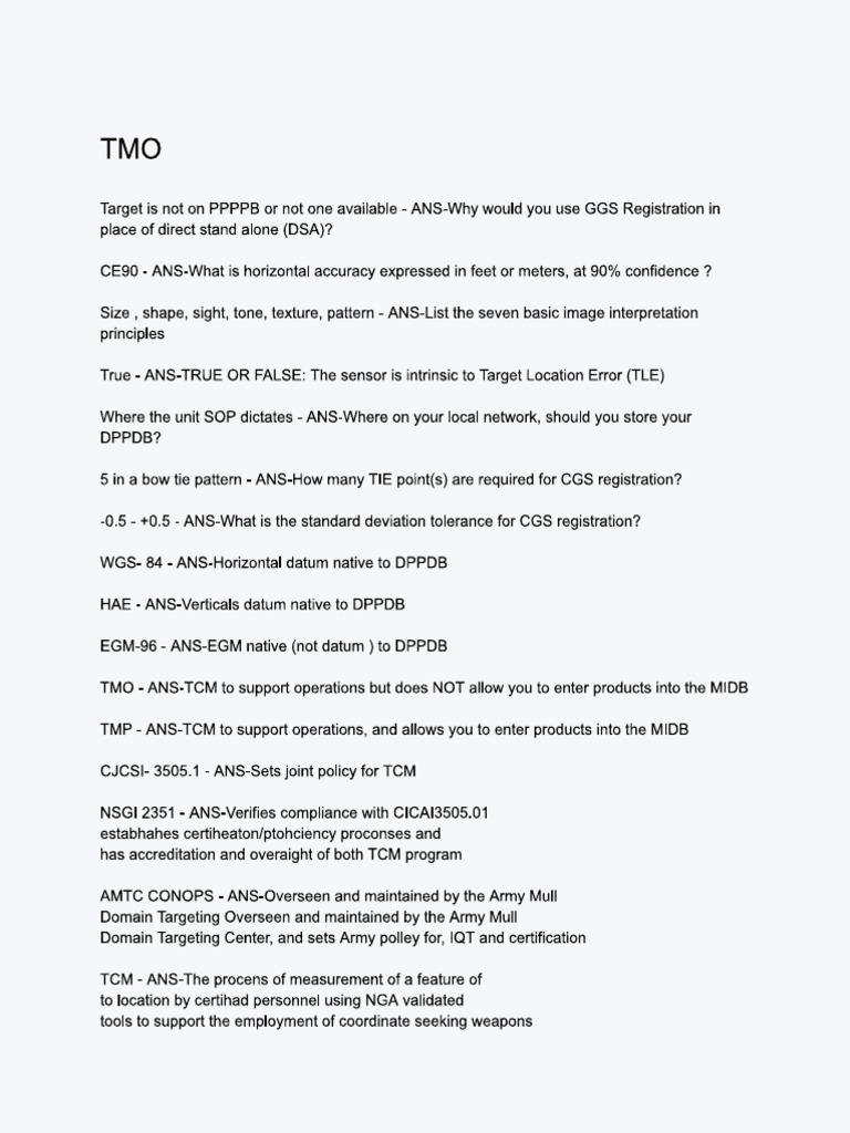 Tmo | PDF