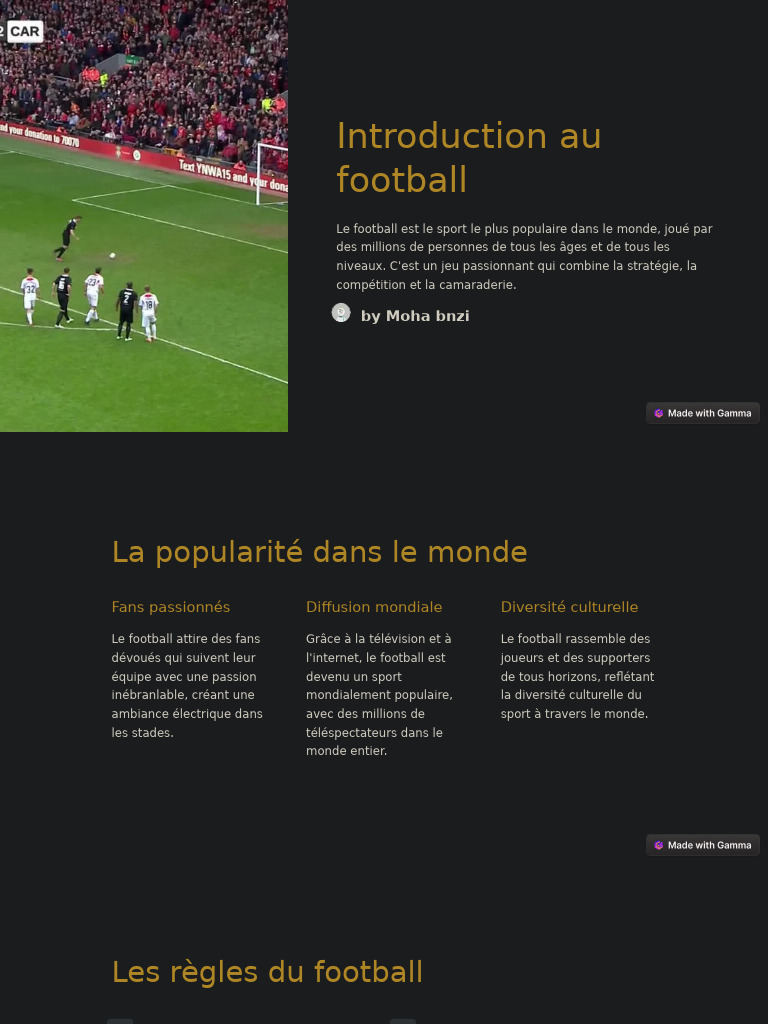 Introduction au football mondial | PDF | Football | Coupe du monde de ...
