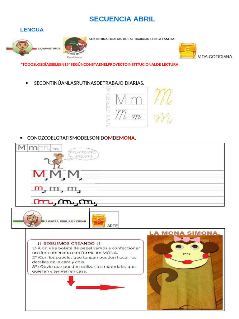 Actividades de Lectura para 1ºA | PDF