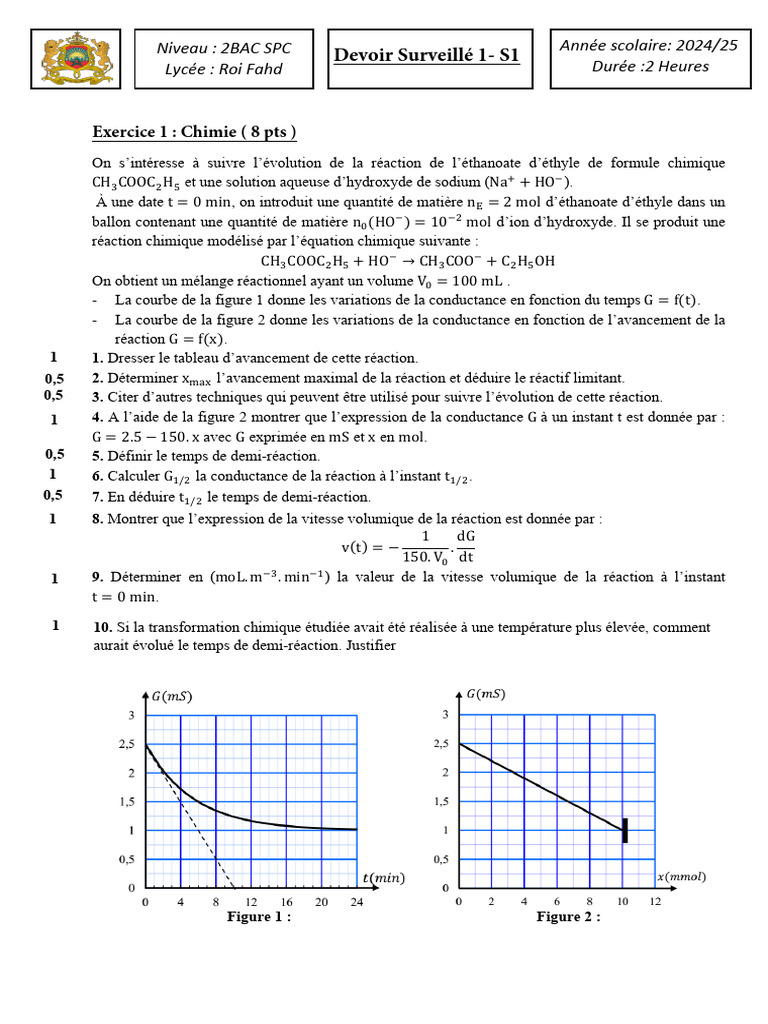 Suivi temporel d'une réaction chimique | PDF | Chimie | Réactions chimiques