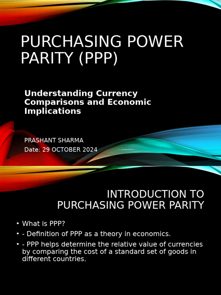 Understanding Purchasing Power Parity | PDF | Cost Of Living ...