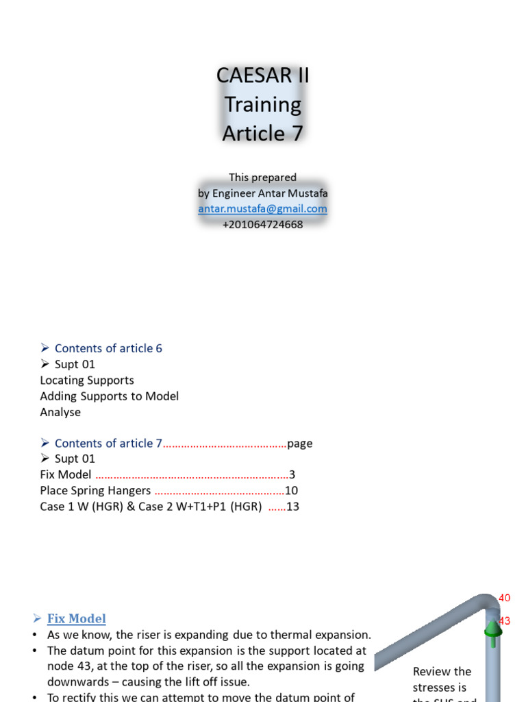 Spring Hanger Implementation in CAESAR II | PDF | Applied Mathematics