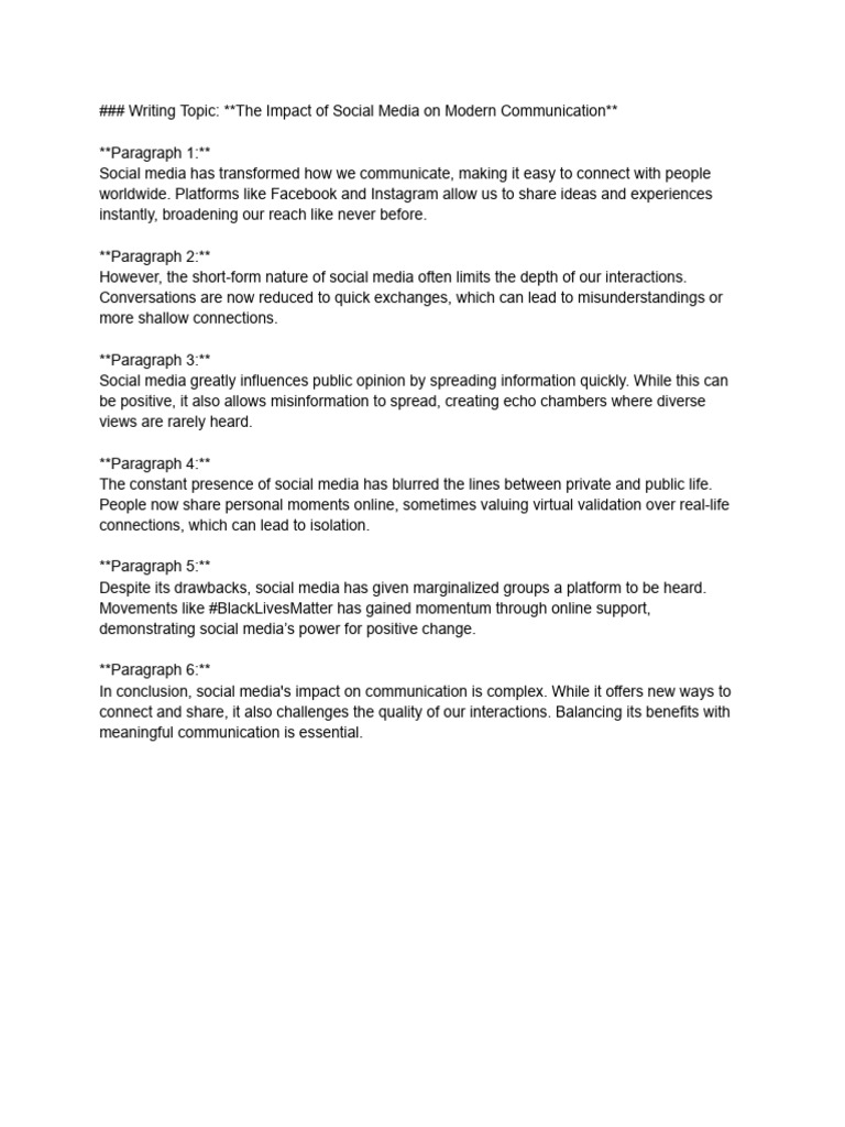 The Impact of Social Media On Modern Society | PDF