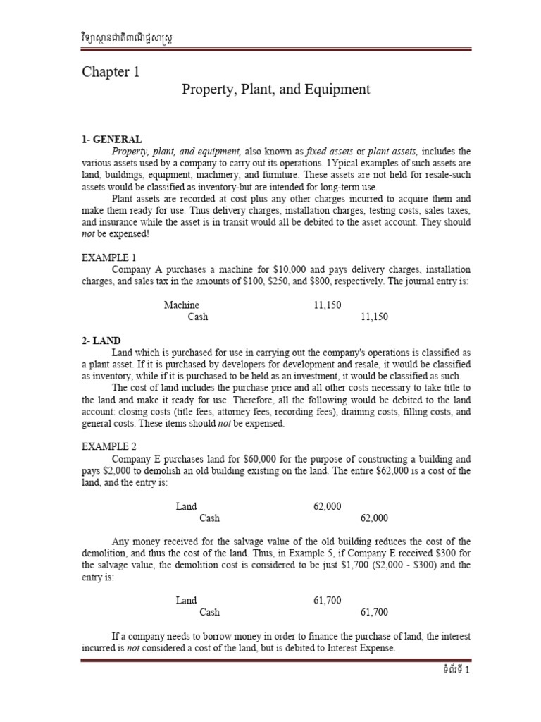 Understanding Plant Assets in Accounting | PDF | Book Value | Depreciation