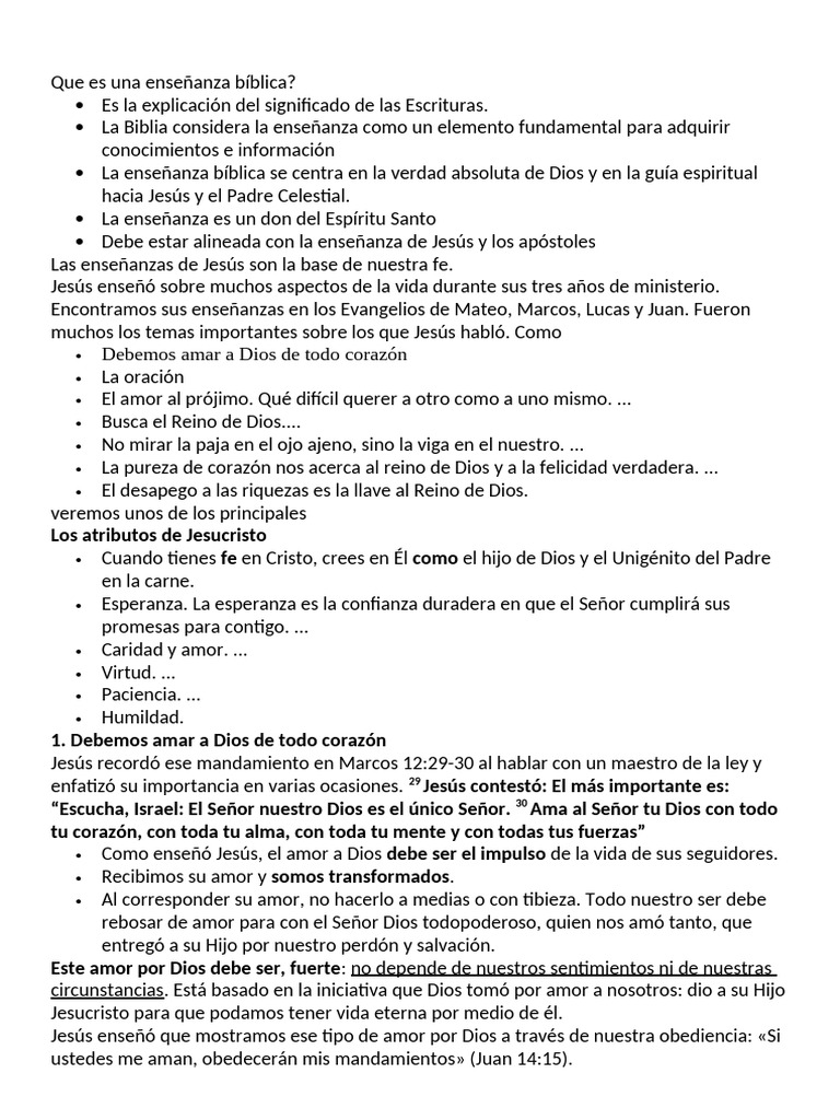 Enseñanzas de Jesús en la Biblia | PDF | Jesús | Salvación