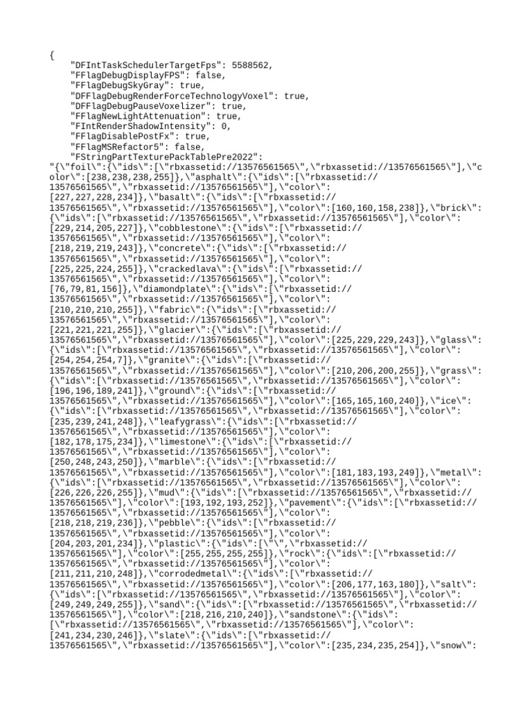 RBXAssetID Texture Pack Details | PDF | Geology
