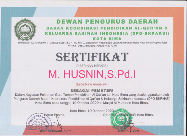 SERTIFIKAT1 | PDF