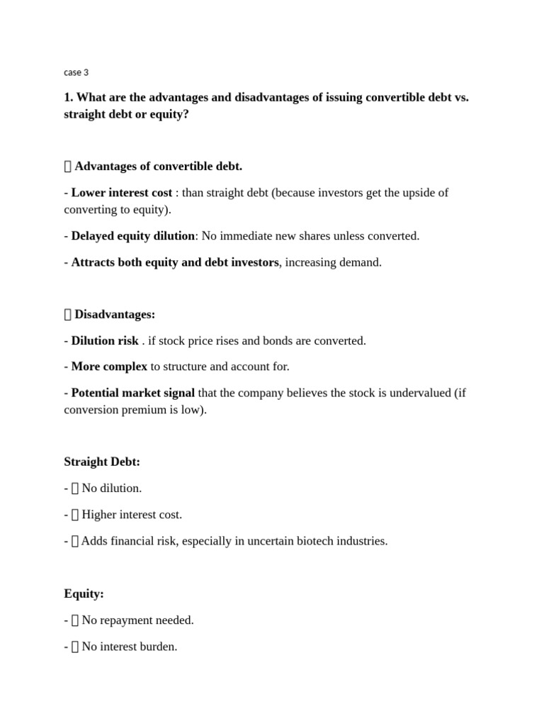 Case 3 Solution | PDF | Stocks | Share Repurchase