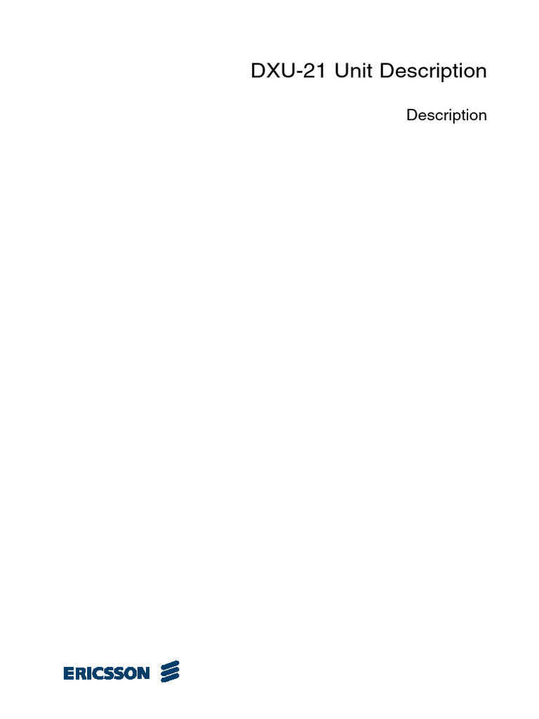 DXU-21 Unit Description | PDF | Information And Communications ...