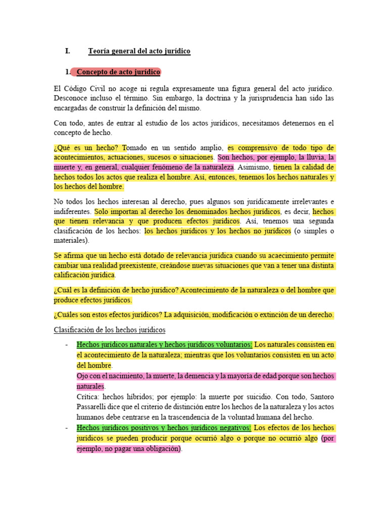 Apuntes TeorÃ - A de La Ley y Acto Jurã - Dico-1 | PDF | Ley de ...