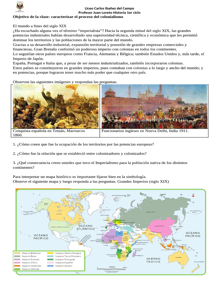 Cuadro Sinóptico: Imperialismo y Colonialismo | PDF | Colonialismo ...