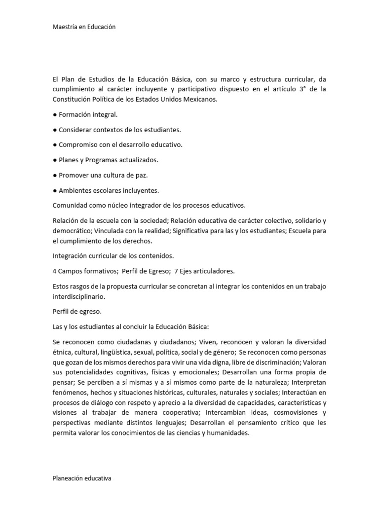 Nueva Escuela Mexicana en La Educación Basica | PDF | Plan de estudios ...