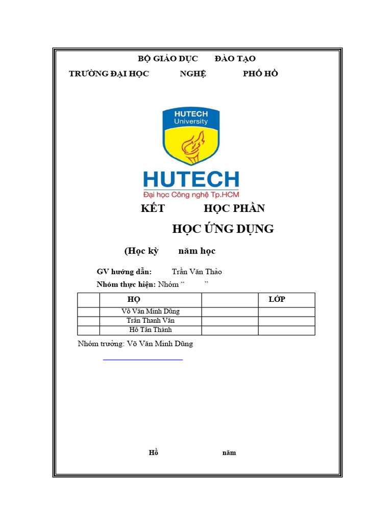Nhóm DA88 - Tiểu luận cuối môn | PDF