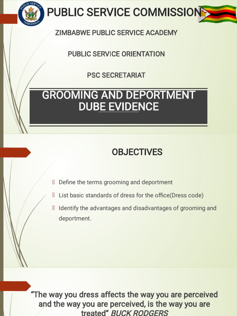 Grooming and Deportment Guidelines | PDF | Dress | Shirt