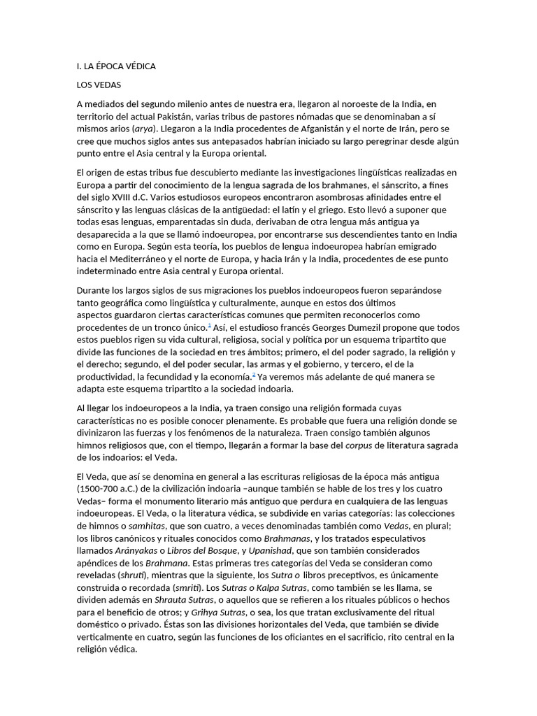 Introducción a los Vedas en la Época Védica | PDF | Vedas