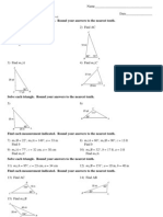 50 Free Response Sine Rule Problems - Steve Blades Worksheet