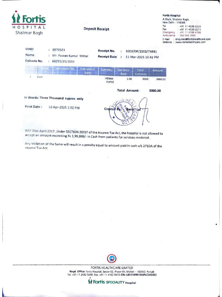 Final Bill | PDF