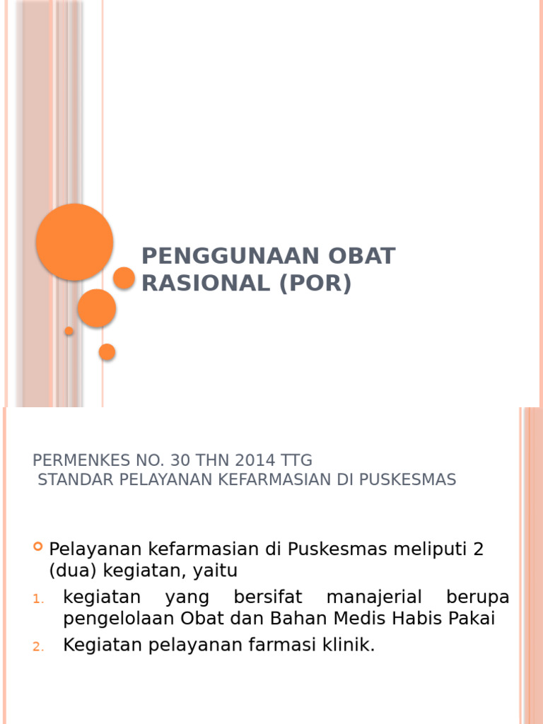 Panduan Penggunaan Obat Rasional di Puskesmas | PDF