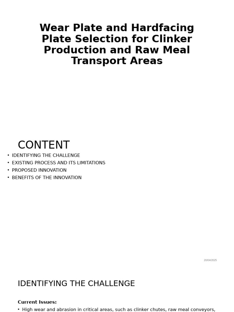 Optimizing Wear Plate Selection for Clinker | PDF | Wear | Materials