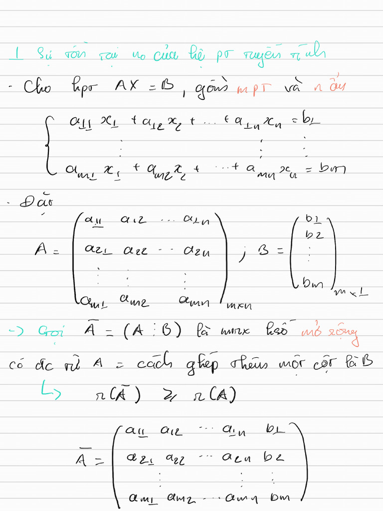 Existence of Linear Equation System's Root 1 | PDF