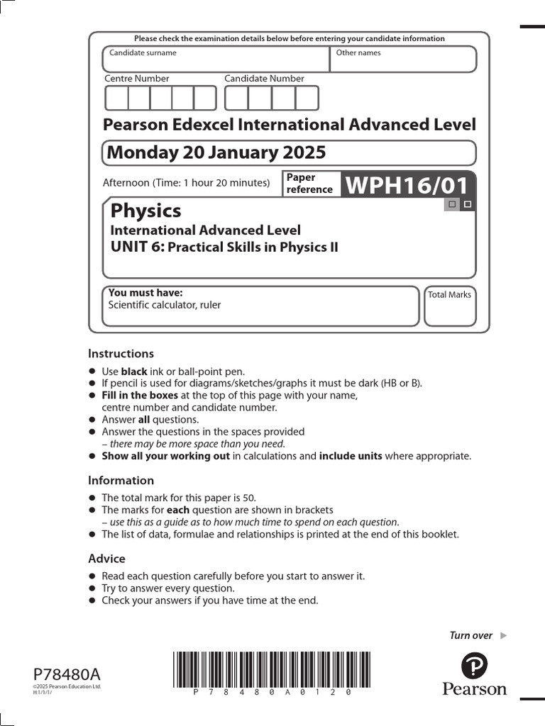 Practical Skills in Physics II Exam | PDF | Damping | Physical Quantities