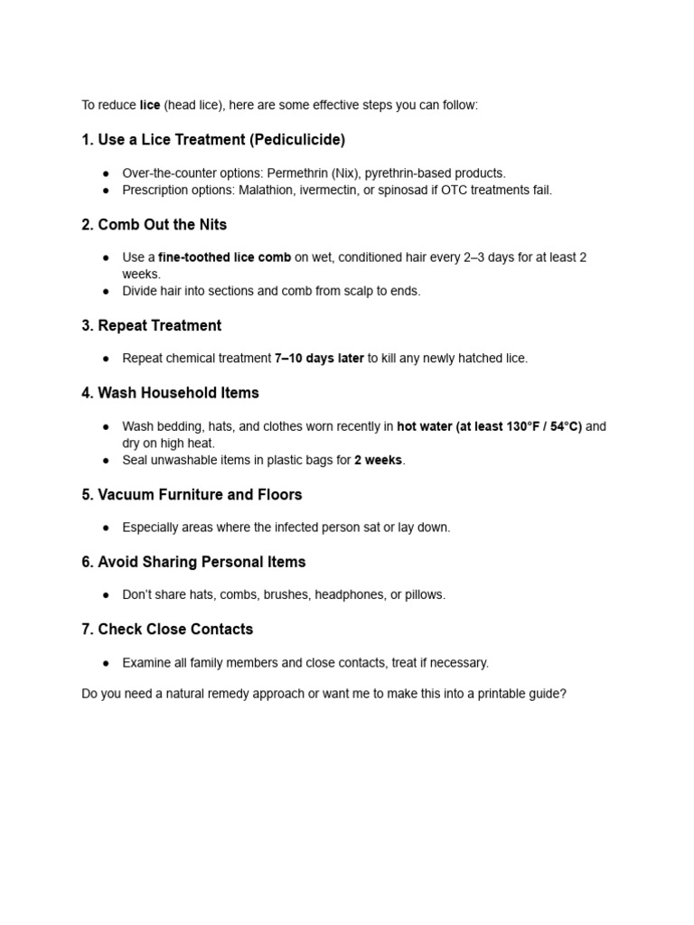 To Reduce Lice (Head Lice), Here Are Some Effective Steps You Can ...