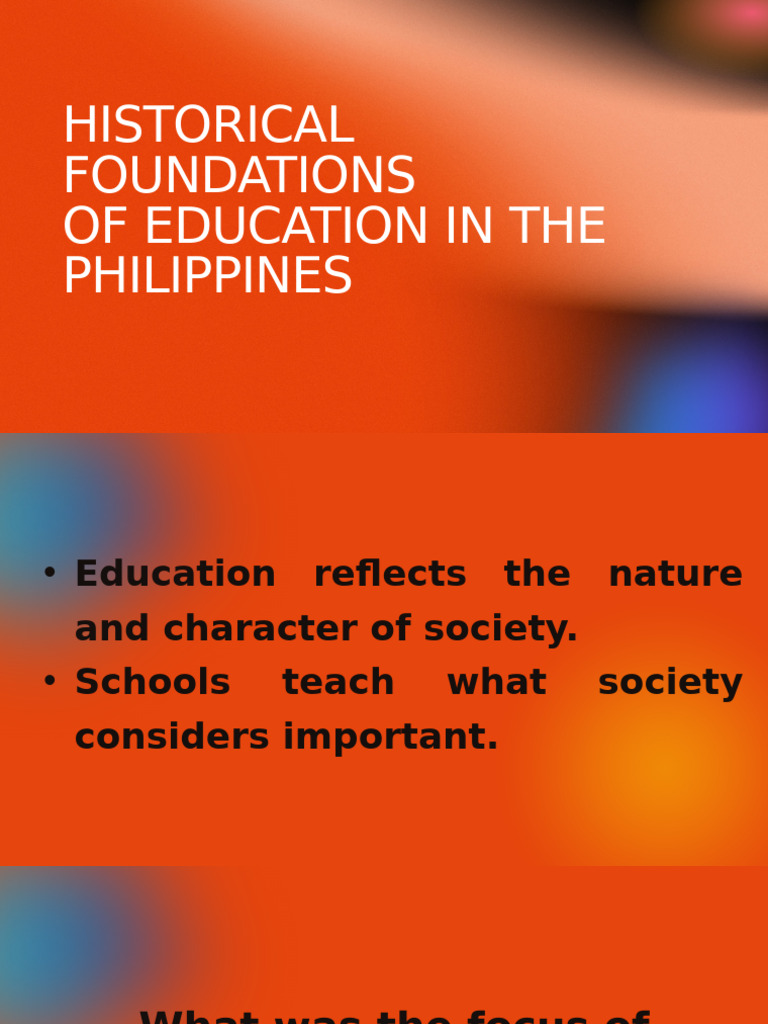 02 Historical Foundations of Education in The Philippines | PDF ...
