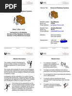 Advanced Database Systems: Module Title