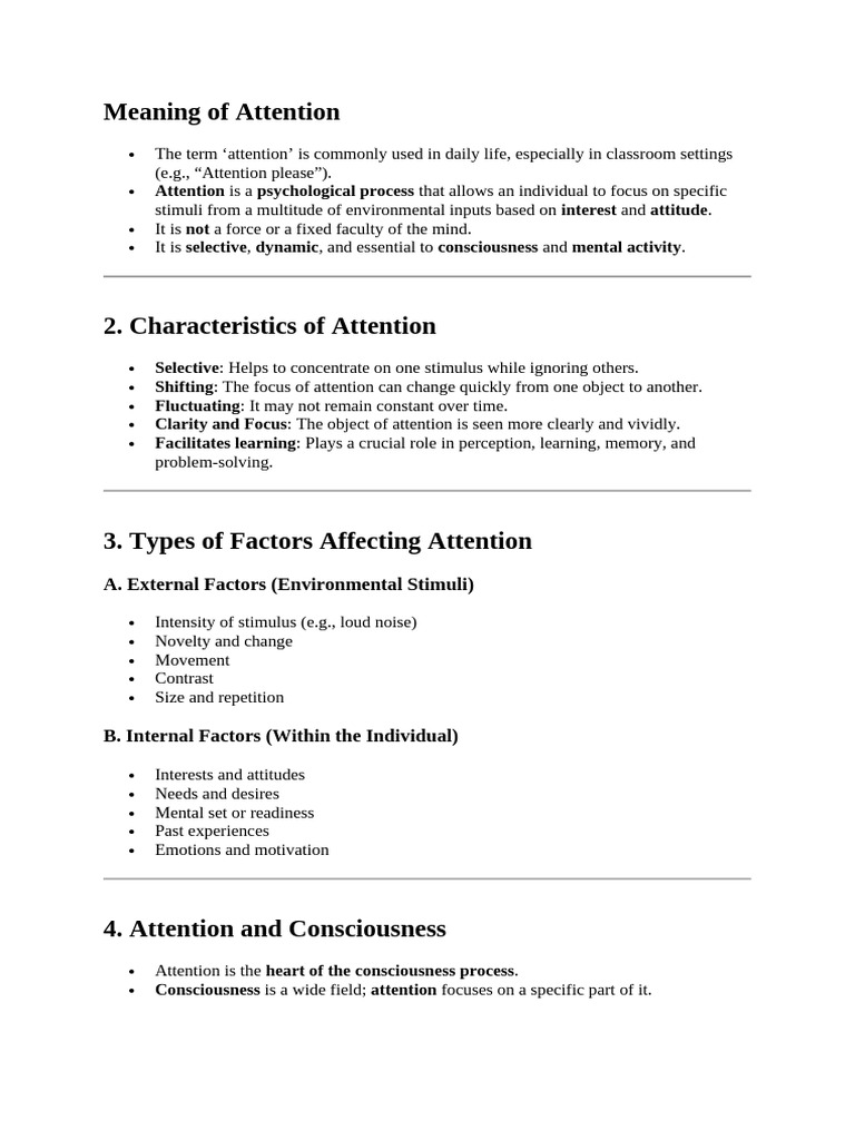 Meaning of Attention | PDF