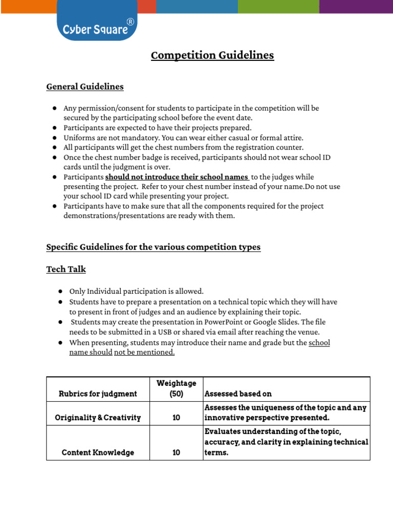 5th Edition International Digital Fest Competition Guidelines For ...