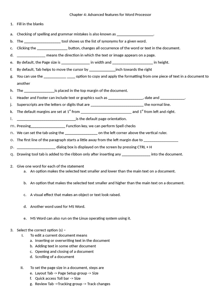 Advanced Word Processor Features | PDF | Microsoft Word | Paragraph