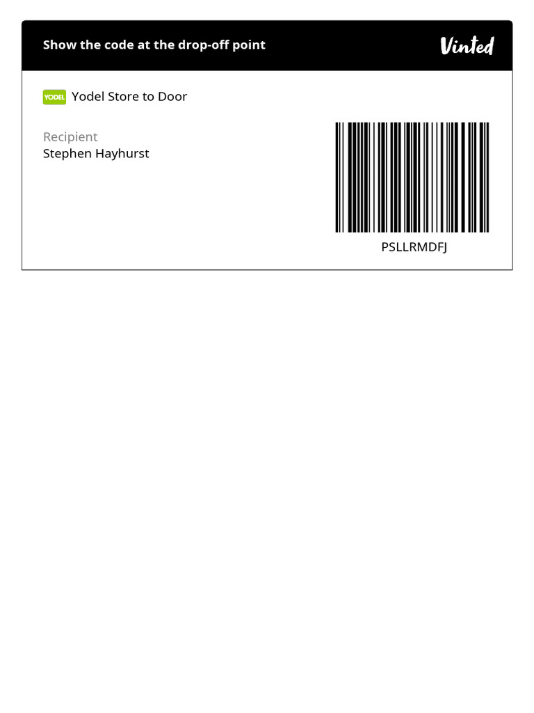 Code for Drop-off Point Instructions | PDF